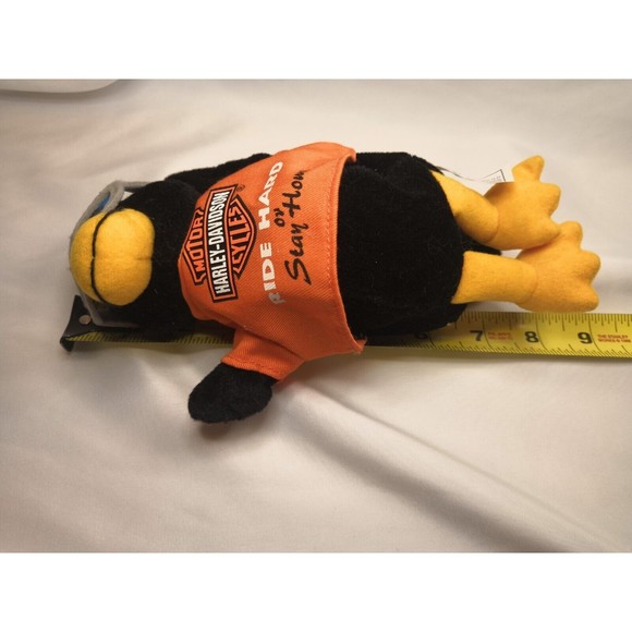 1999 Harley Davidson "Diz" The Duck Bean Bag Plush And Can Cozy Lot - Picture 6 of 7